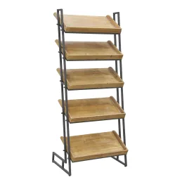 Etagère de présentation en pin et métal