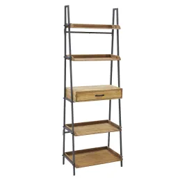 Etagère en pin et métal 1 tiroir