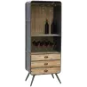 Meuble bar en bois et métal 
