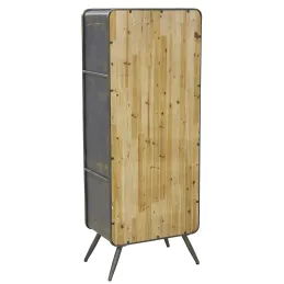 Meuble bar en bois et métal 