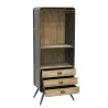 Meuble bar en bois et métal 
