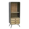 Meuble bar en bois et métal 