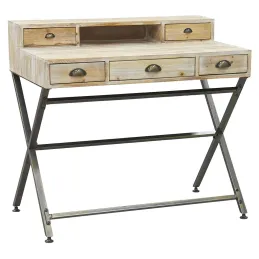 Bureau en bois et métal