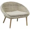 Fauteuil rond en poelet gris Talang