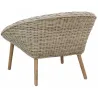 Fauteuil rond en poelet gris Talang