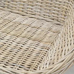 Fauteuil rond en poelet gris Talang