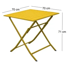 Table pliante en aluminium Lorita 70cm