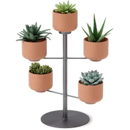 Support à plantes avec 5 pots Terrapotta