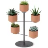 Support à plantes avec 5 pots Terrapotta
