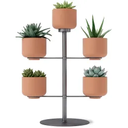 Support à plantes avec 5 pots Terrapotta