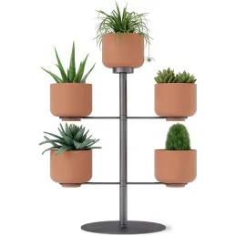 Support à plantes avec 5 pots Terrapotta