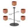Support à plantes avec 5 pots Terrapotta