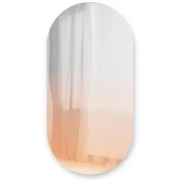 Miroir ovale effet brumeux rosé 45 x 91 cm Misto