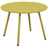Table basse jardin ronde en acier Rio 50 cm