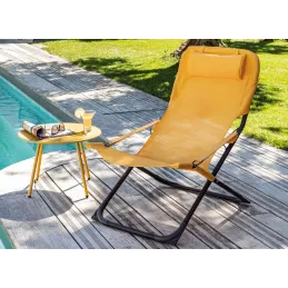 Table basse jardin ronde en acier Rio 50 cm