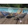 Table basse jardin ronde en acier Rio 50 cm