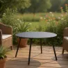 Table basse jardin ronde en acier Rio 70 cm