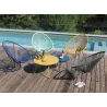 Table basse jardin ronde en acier Rio 70 cm
