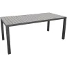 Table extérieure en aluminium plateau à lattes Alice 180 cm