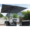 Parasol déporté carré en aluminium 2,5x2,5m Roma