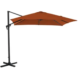 Parasol déporté carré en aluminium 2,5x2,5m Roma