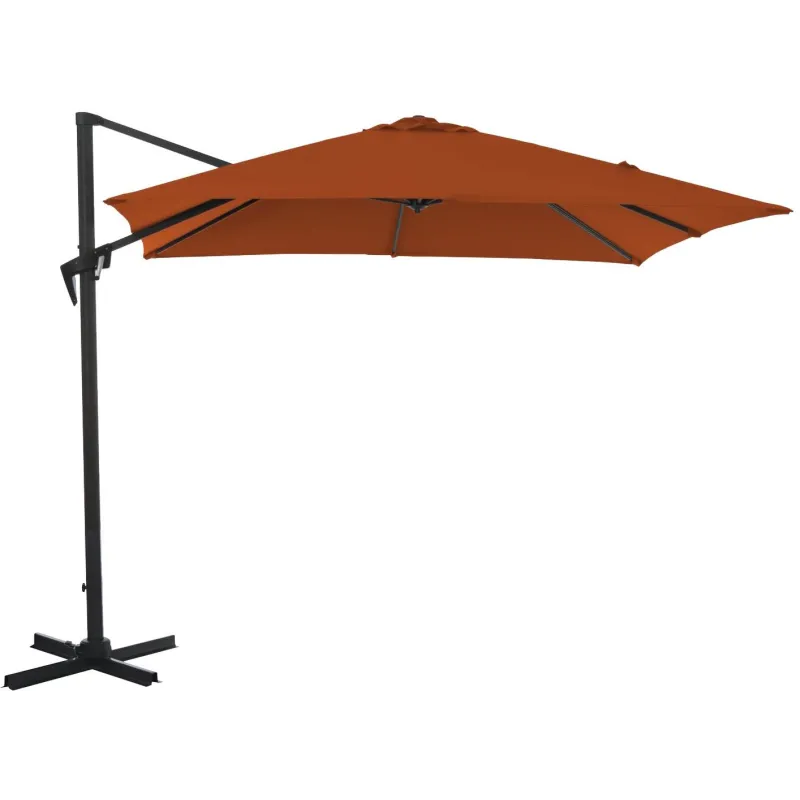 Parasol déporté carré en aluminium 2,5x2,5m Roma