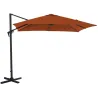 Parasol déporté carré en aluminium 2,5x2,5m Roma