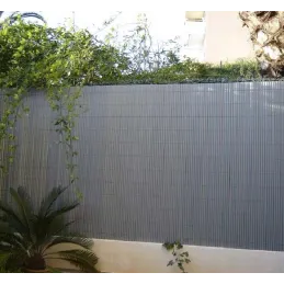 Canisse en PVC gris perle double face qualité +