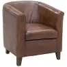 Fauteuil club en cuir de buffle