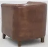 Fauteuil club en cuir de buffle