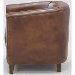 Fauteuil club en cuir de buffle
