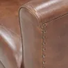 Fauteuil club en cuir de buffle