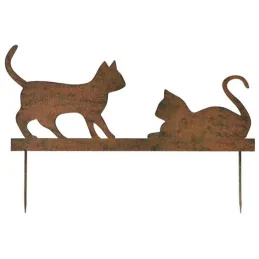 Silhouette en fer Chats sur piques