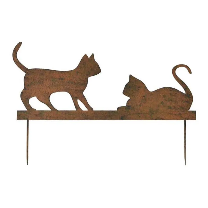 Silhouette en fer Chats sur piques