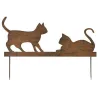 Silhouette en fer Chats sur piques