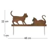 Silhouette en fer Chats sur piques