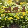 Silhouette en fer Chats sur piques