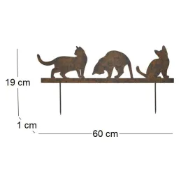 Silhouette en fer Chats sur piques