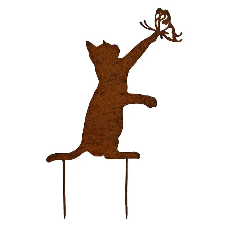 Silhouette en fer Chats sur piques