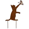 Silhouette en fer Chats sur piques