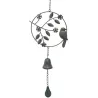 Cloche de jardin avec oiseau 24x6x70cm