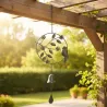 Cloche de jardin avec oiseau 24x6x70cm