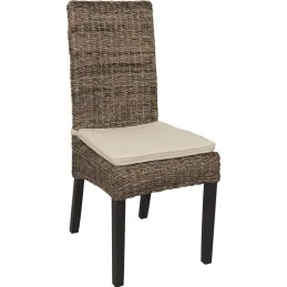 Chaise en bananier et acajou teinté