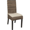 Chaise en bananier et acajou teinté