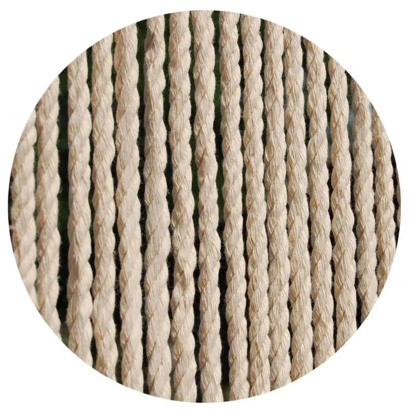 Rideau de porte en corde beige Toulon