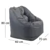 Fauteuil intérieur extérieur 70 x 60 x 80 cm Marco