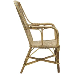 Fauteuil haut en manau et rotin Medan