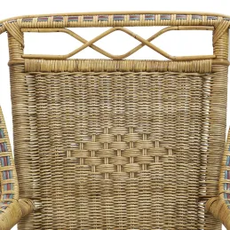 Fauteuil haut en manau et rotin Medan