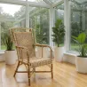 Fauteuil haut en manau et rotin Medan