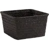Corbeilles en palmier teinté noir (Lot de 3)